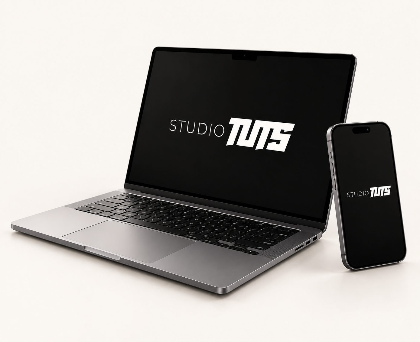 Site da Studio Tuts no notebook e no celular